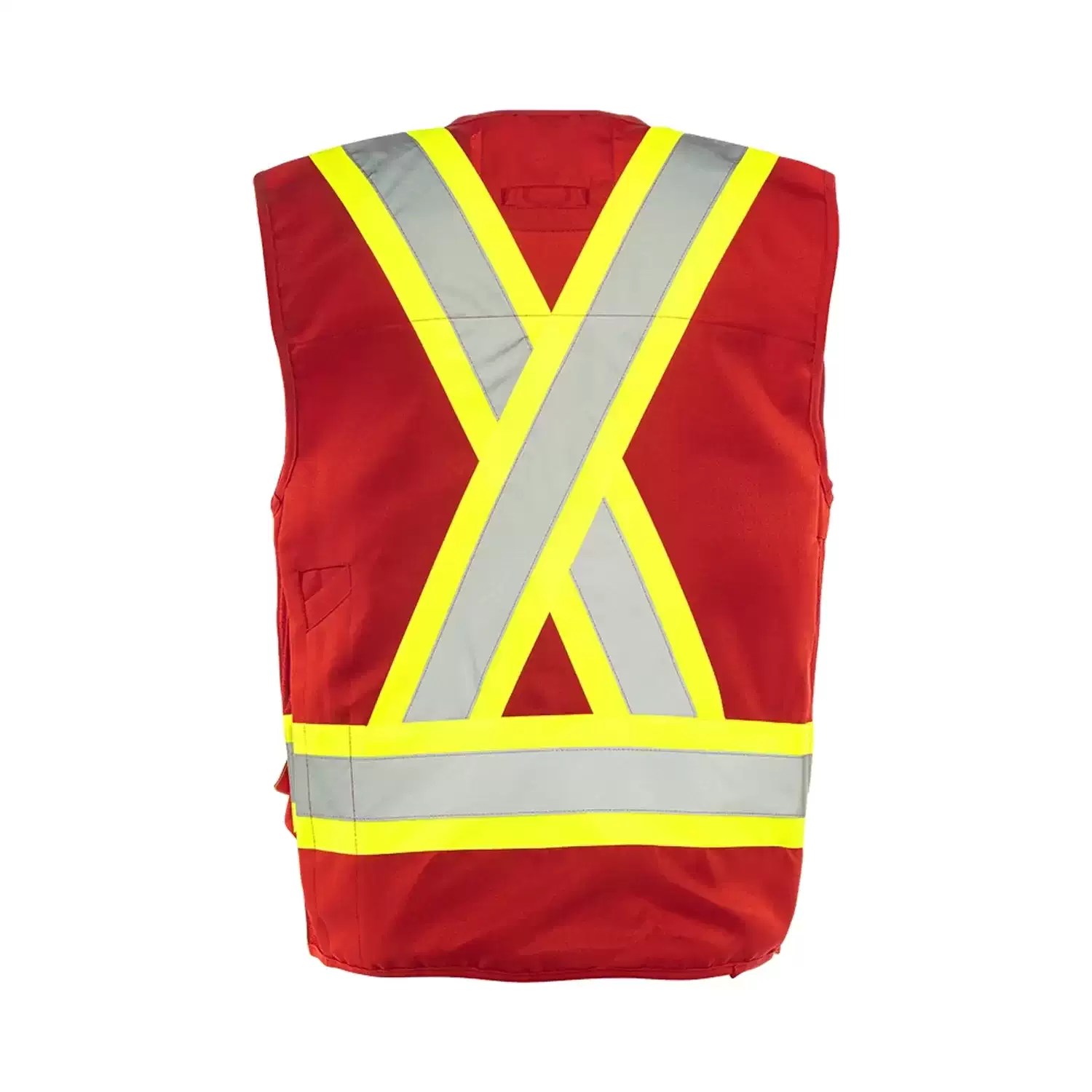 WASIP Ltd. TV20R-L Ground Force Large (L, LG) Red Deluxe Surveyor Vest