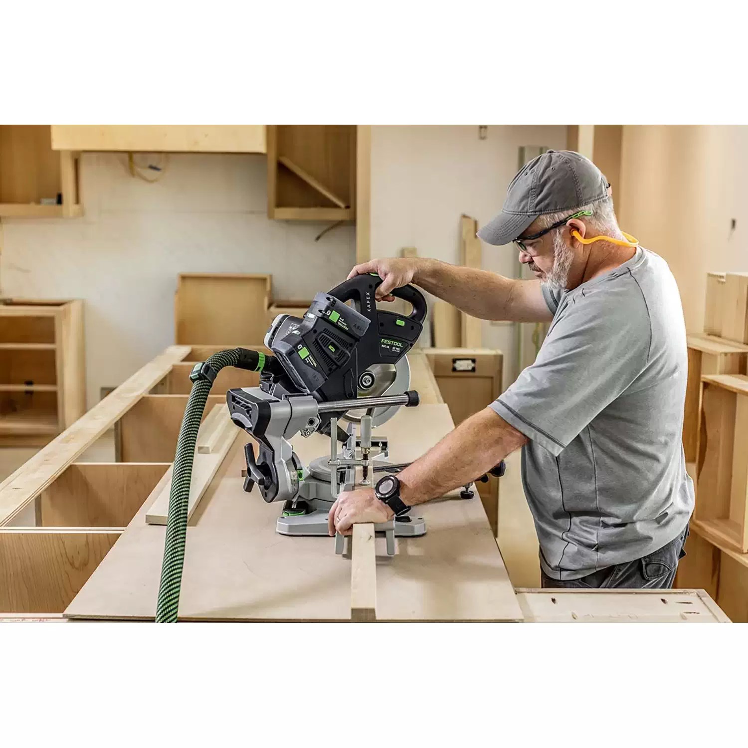 Festool 579356 8-1/2" Cordless Sliding Compound Miter Saw KAPEX KSC 60 EB 8,0 I-Plus US Plus Energy Set Combo Limited Quantities