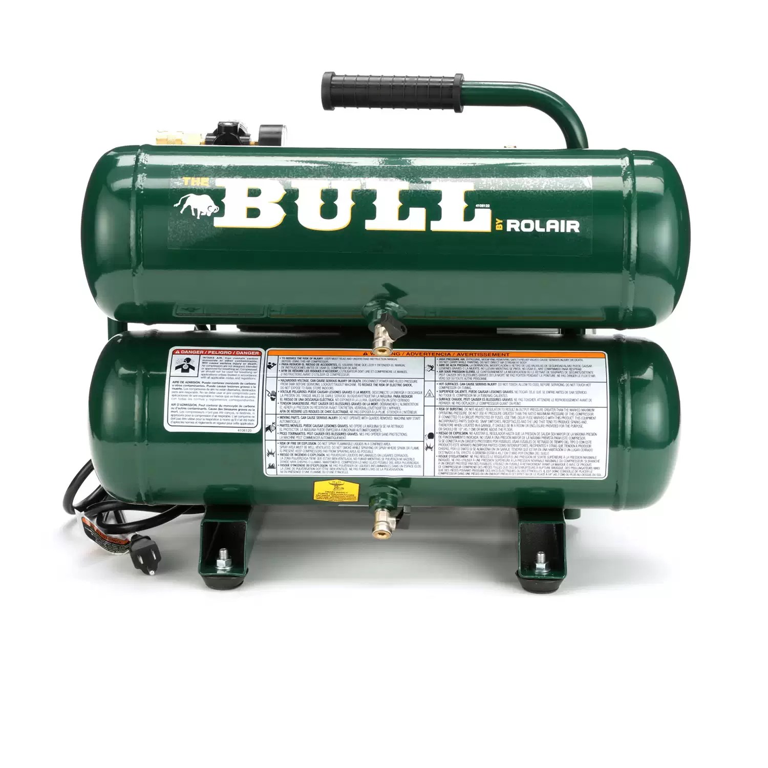 Rolair FC2002 The Bull 4.3 Gallon Portable Air Compressor 2 HP 115V