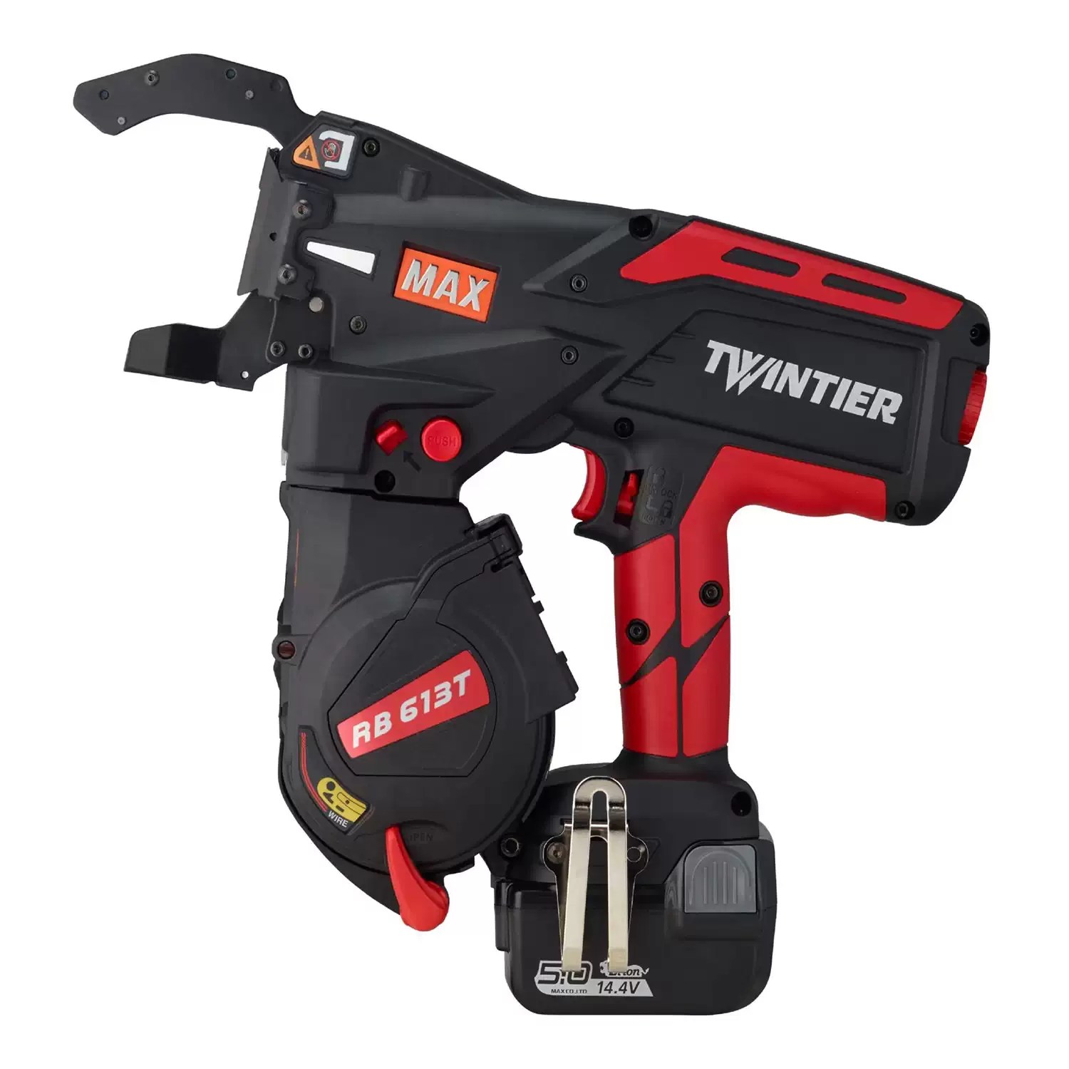 Max RB613T TWINTIER Cordless Rebar Tying Tool #5 x #5 up to #9 x #10 with 19GA Wire
