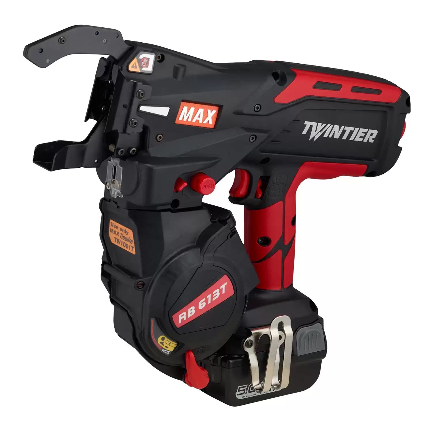 Max RB613T TWINTIER Cordless Rebar Tying Tool #5 x #5 up to #9 x #10 with 19GA Wire