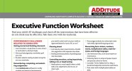 Common Executive Function Challenges: ADHD Back-to-School Checklist