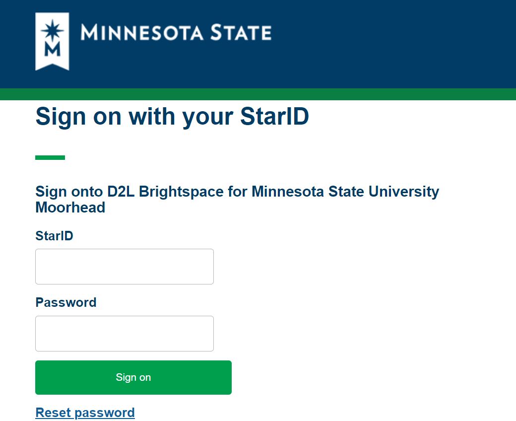How to Log in to MSUM D2L Admodito