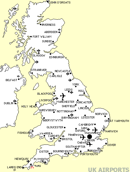 Where Are Airports England Map Cities UK Airports Poster Ukairmap 