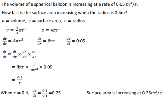 A light is on the ground 20 m from a building. Related Rates Of Change Advanced Higher Maths