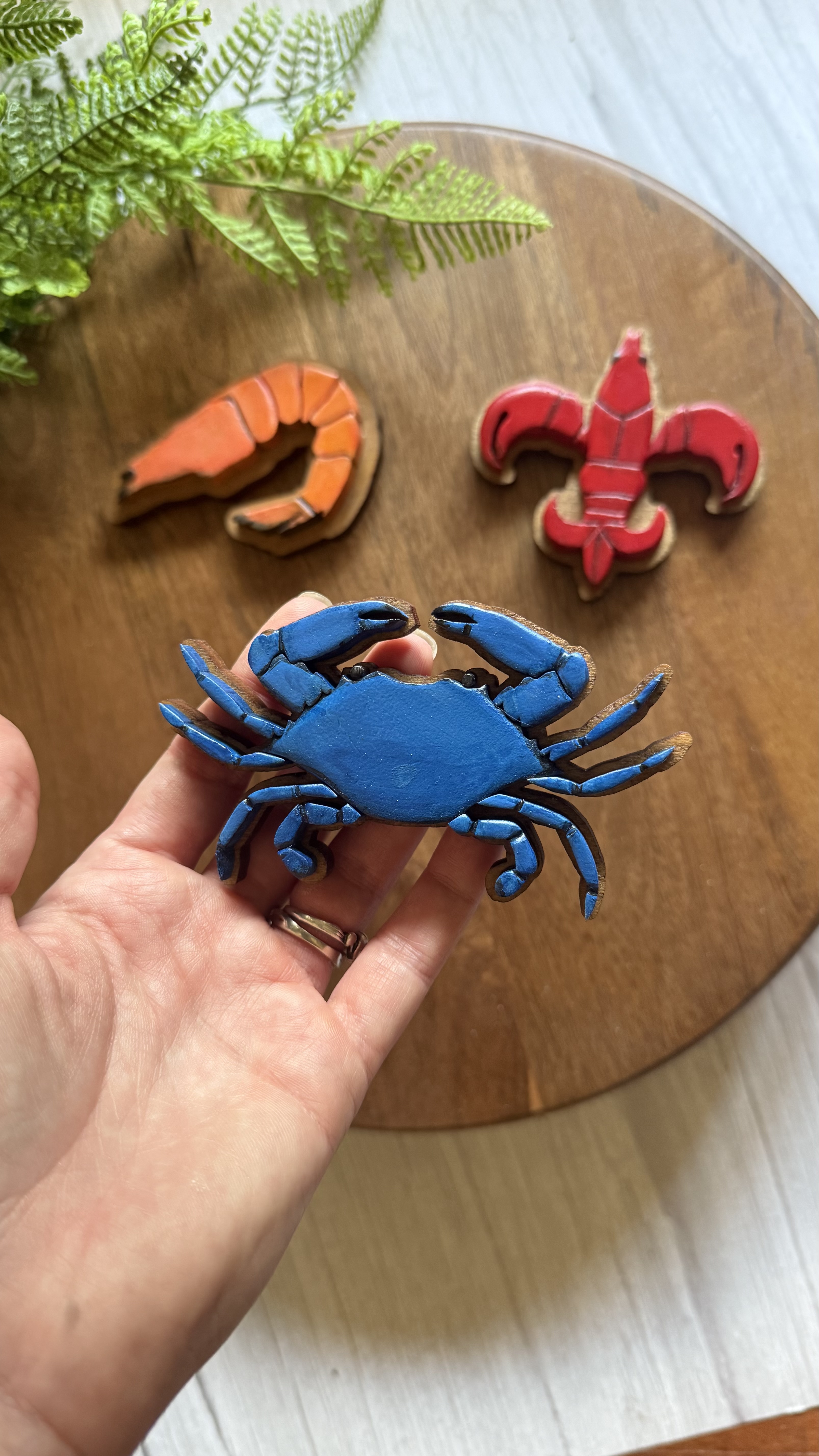 Seafood Magnets, Crawfish Magnets, Crab magnets, Shrimp magnets, Louisiana magnets, crawfish boil decor, 3d fridge magnets, seafood boil