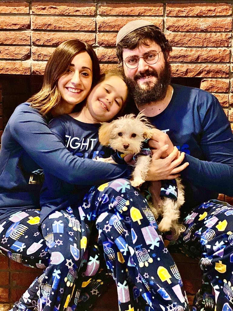 Matching pajamas for Chanukah