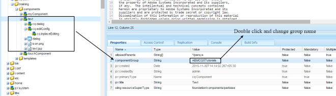 change rte plugin text component group name