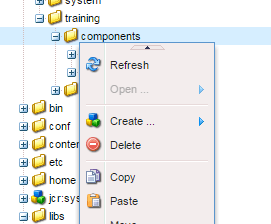 paste default text component to apps aem 6