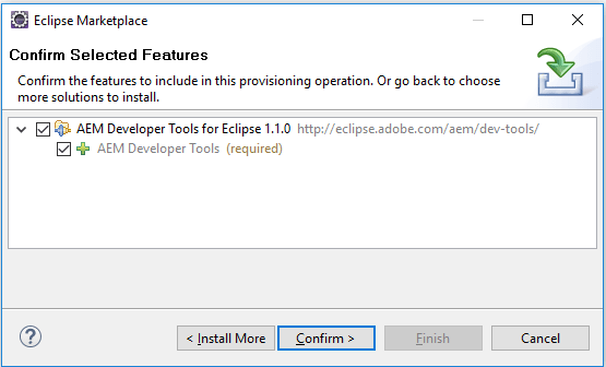 confirm aem plugin in eclipse