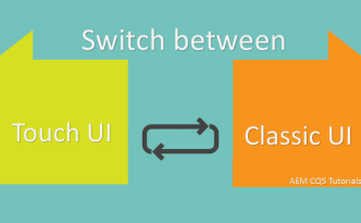 touch ui to classic ui aem