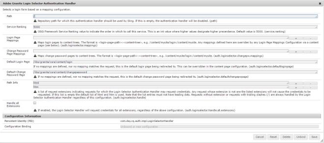 set-adobe-granite-login-selector-authentication-handler