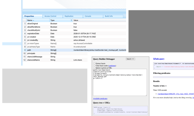 AEM string array query sample