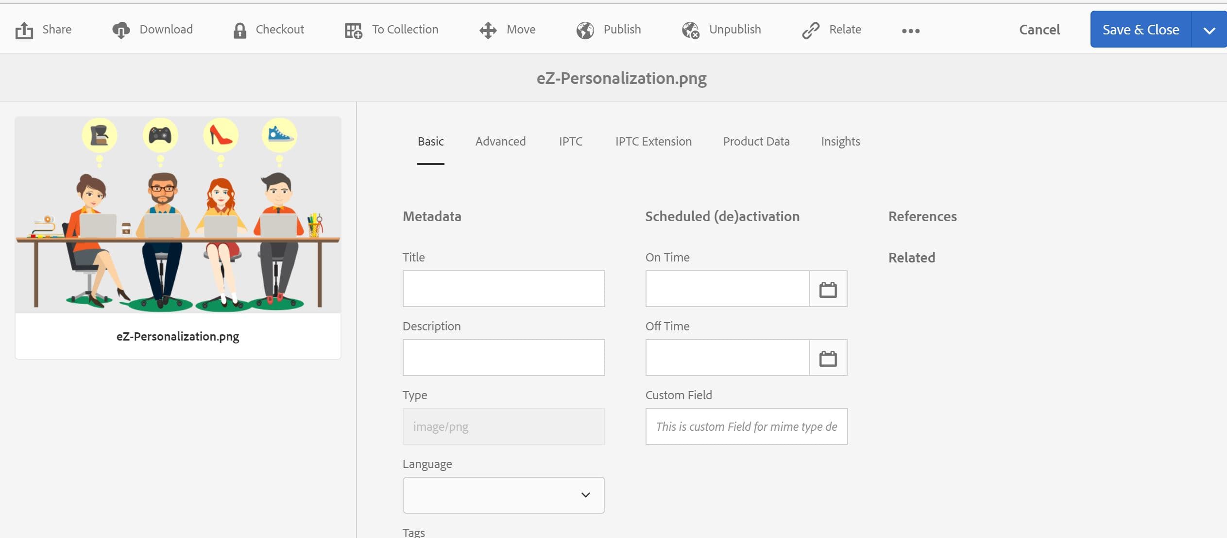 Create Metadata Schema form for Custom MIME types AEM CQ5 Tutorials