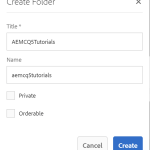 create folder in aem