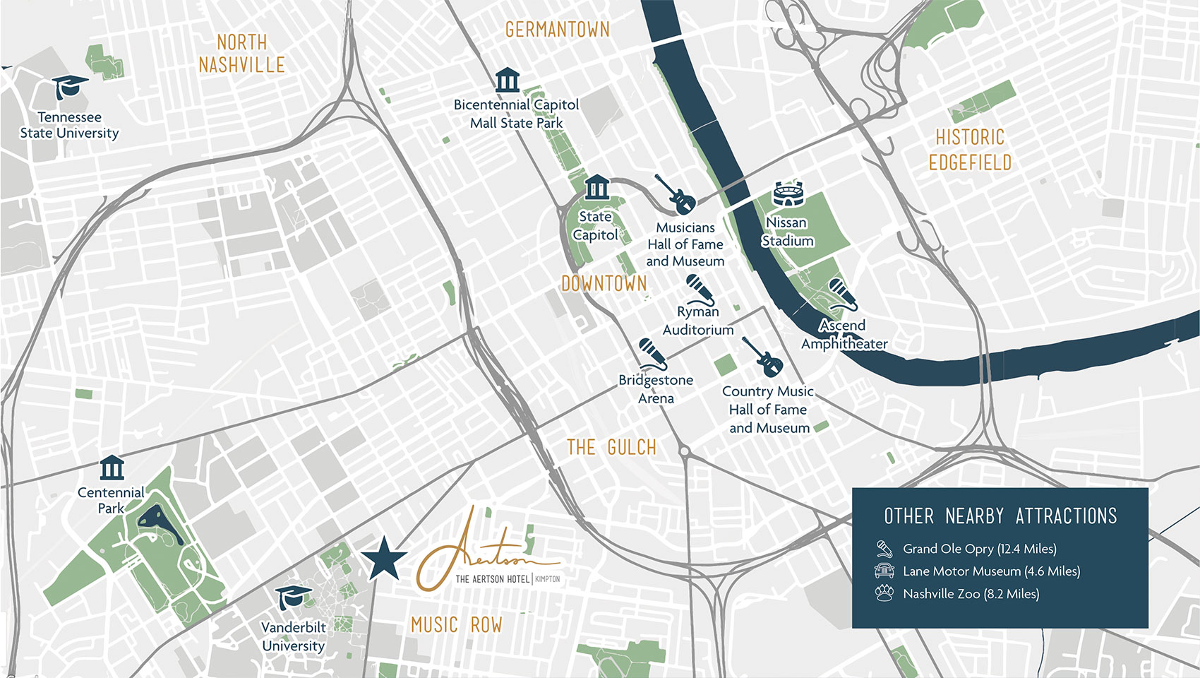 Walking Map Of Downtown Nashville Aertson Website Map D47d779d 