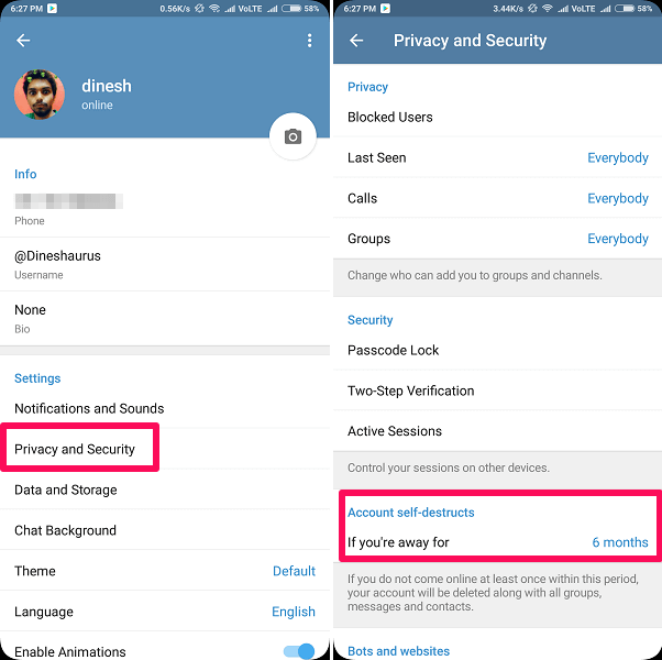 Delete account or manage apps. 2 Ways To Deactivate Or Delete Your Telegram Account