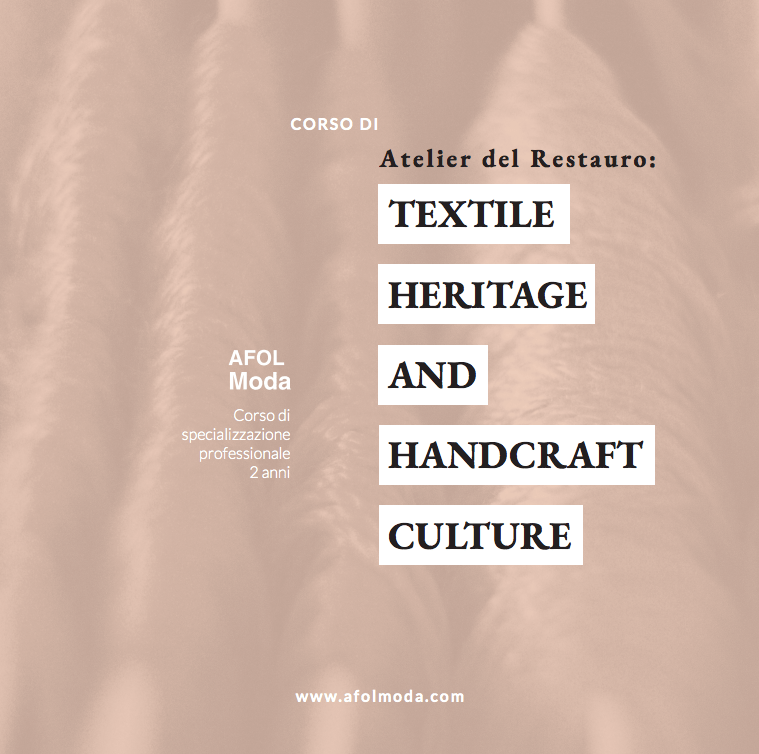 Nuovo Corso Di Atelier Del Restauro: Textile Heritage And Handcraft Culture - Afol Moda 754_x_759_png
