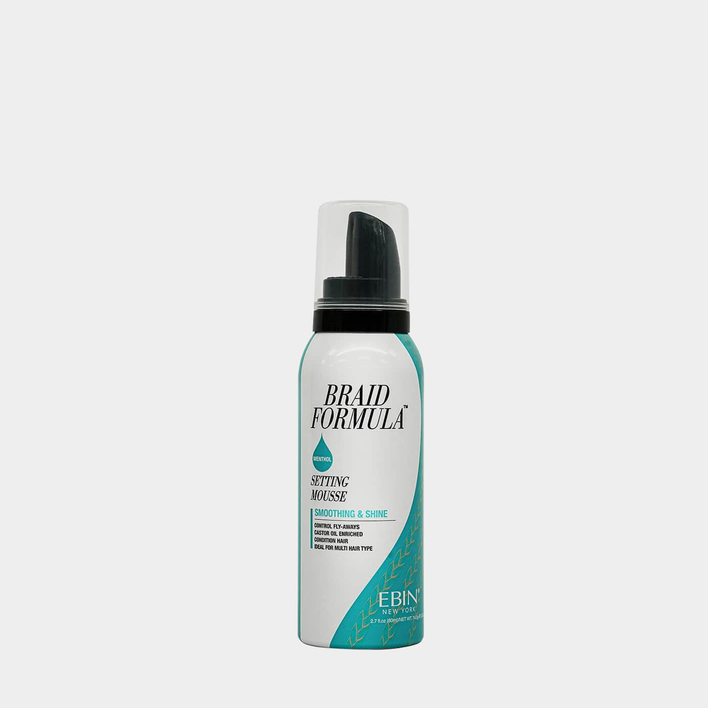 EBIN SETTING MOUSSE SMOOTHING & SHINE - MENTHOL (2.7OZ / 80ML)