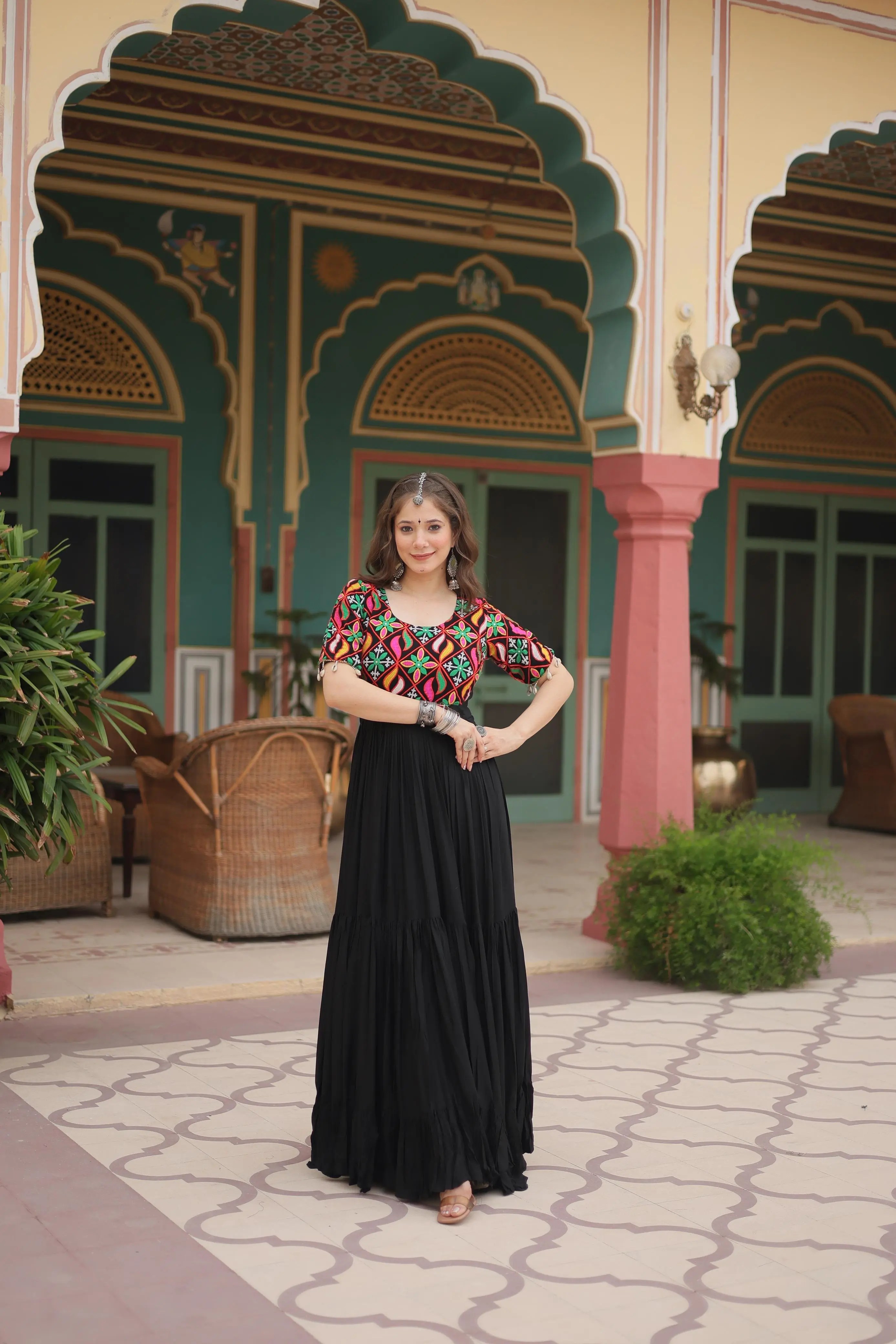 NAVRATRI COLLECTIONS-2025 Black Gown - Image 7