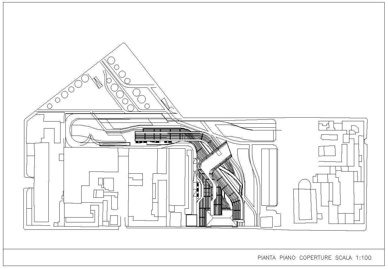 MAXXI Museum Zaha Hadid Architectural Autocad Drawings