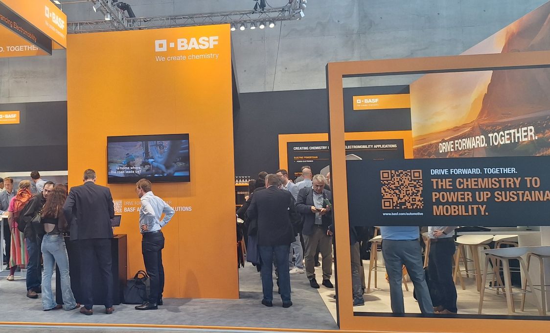 The BASF stand at The Battery Show.
