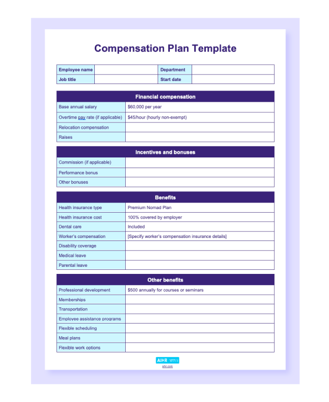 [free] compensation plan template and 7-step guide
