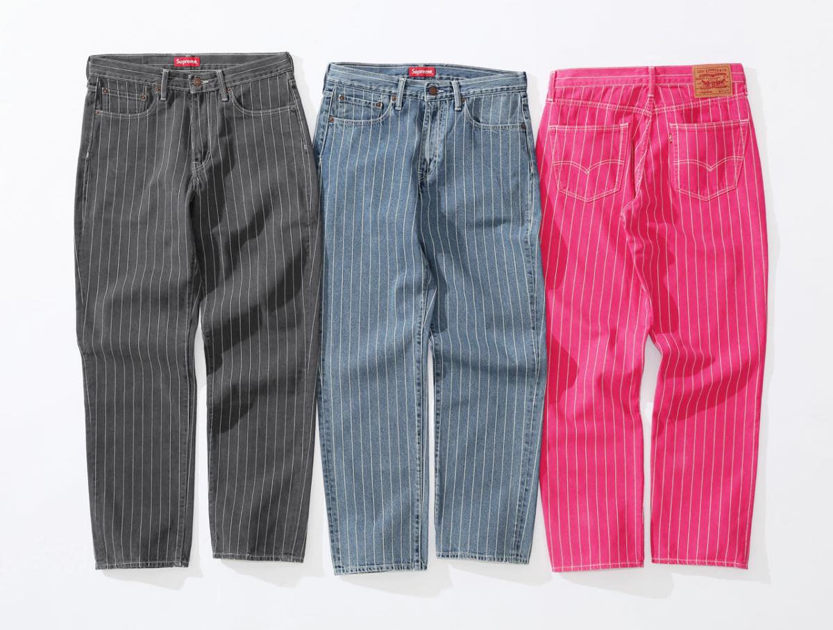 18SS Levi's 550 Supreme コラボ　ストライプ　デニム Supreme Levi's Pinstripe 550 Jeans Blue Men's - SS18 - US