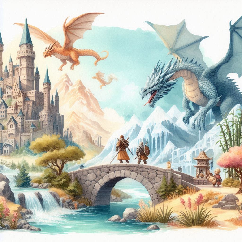 Collage of fantasy tropes