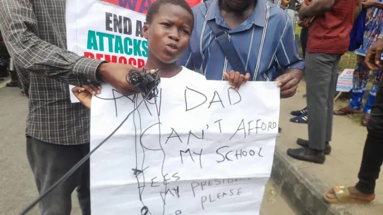 #EndBadGovernance: My Father Can't Pay My School Fee, Little Protester Tells Tinubu 3 WhatsApp Image 2024 08 02 at 11.57.22 AM