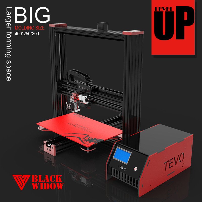 Tevo Upgrades Offerings With Black Widow Large Openbuild Aluminium Extrusion 3d Printer Kit