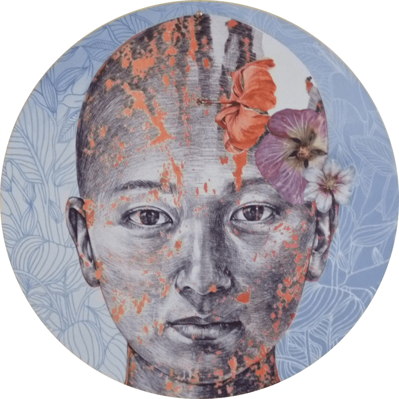 The circular steel piece we purchased - it's over our laptop by the kitchen