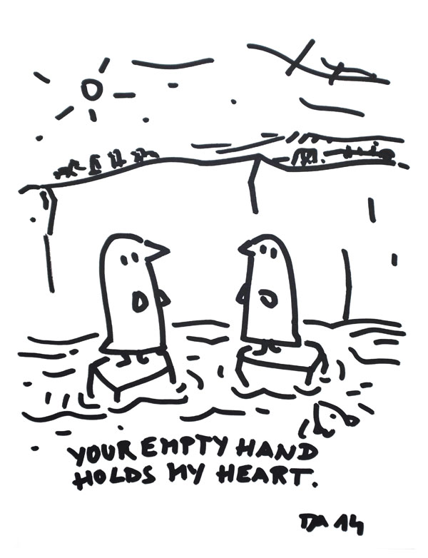 Your empty hand holds my heart