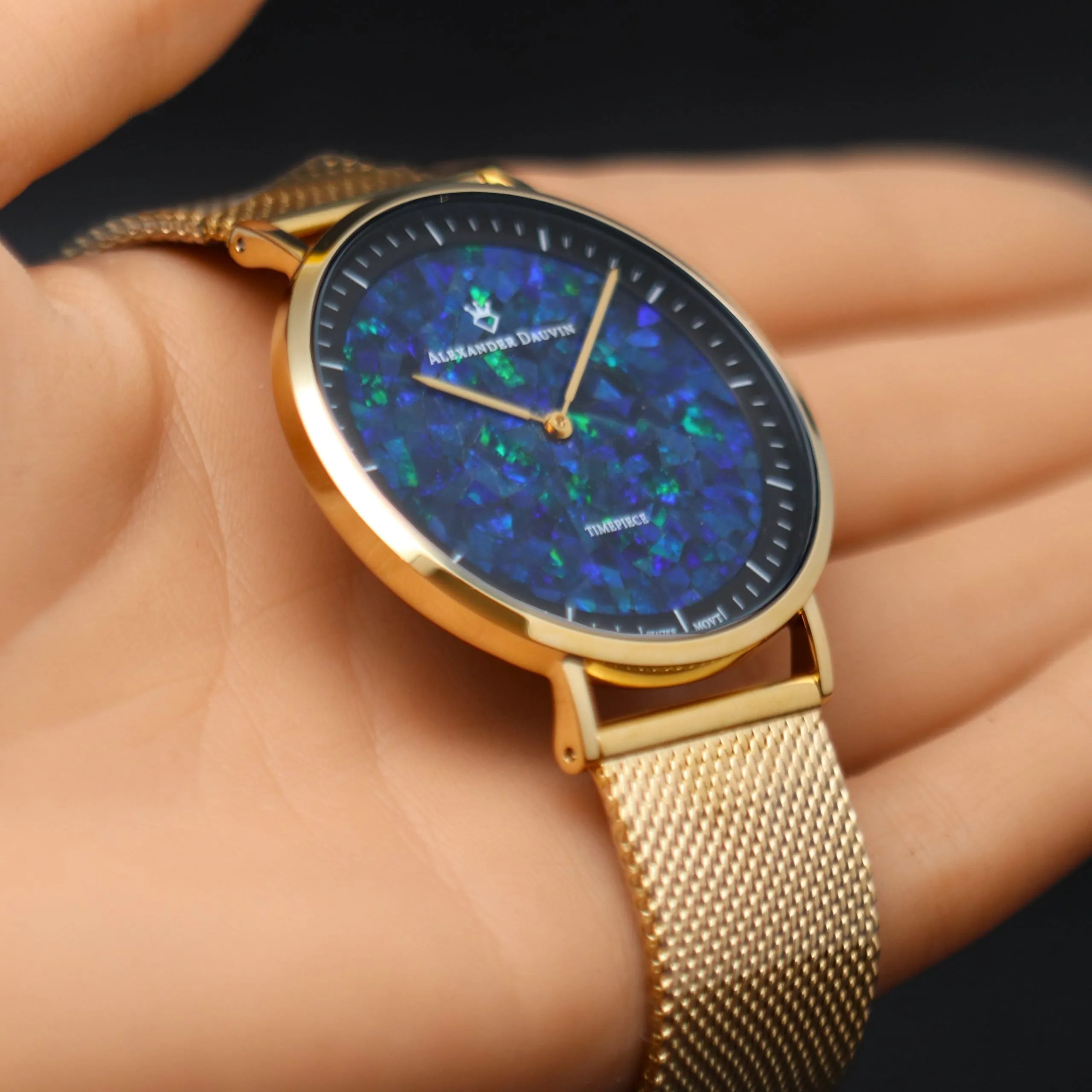 スイス製　オパール　時計　22k 金メッキ　Swiss Opal watch スイス製 オパール 時計 22k 金メッキ Swiss Opal watch - メルカリ