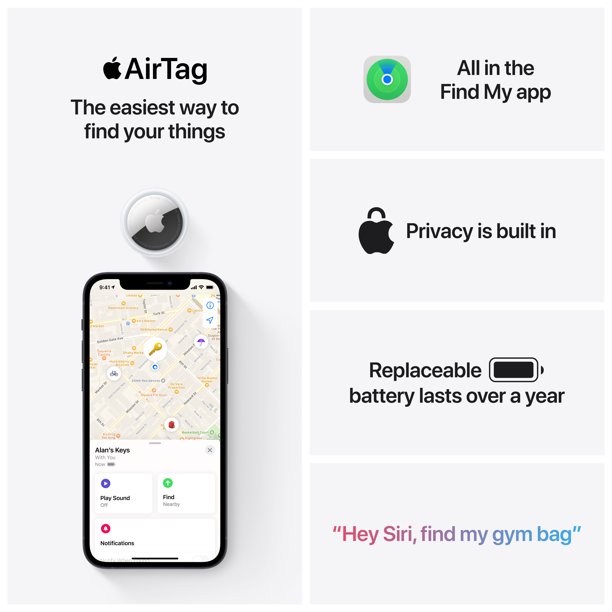 Apple AirTag using Find My app on the iPhone - Gift Idea - Alexa Webb