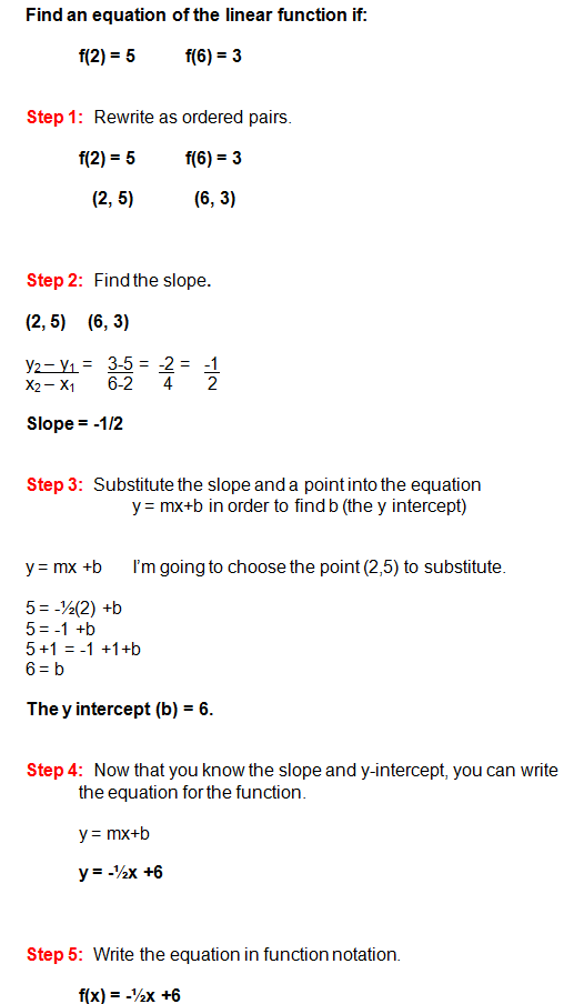 How To Write The Equation Of A Linear Function - Tessshebaylo