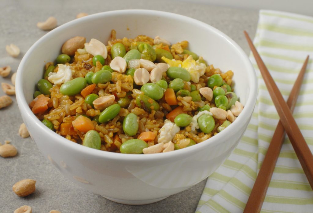 Turmeric Fried Rice with Edamame By Alison's Allspice