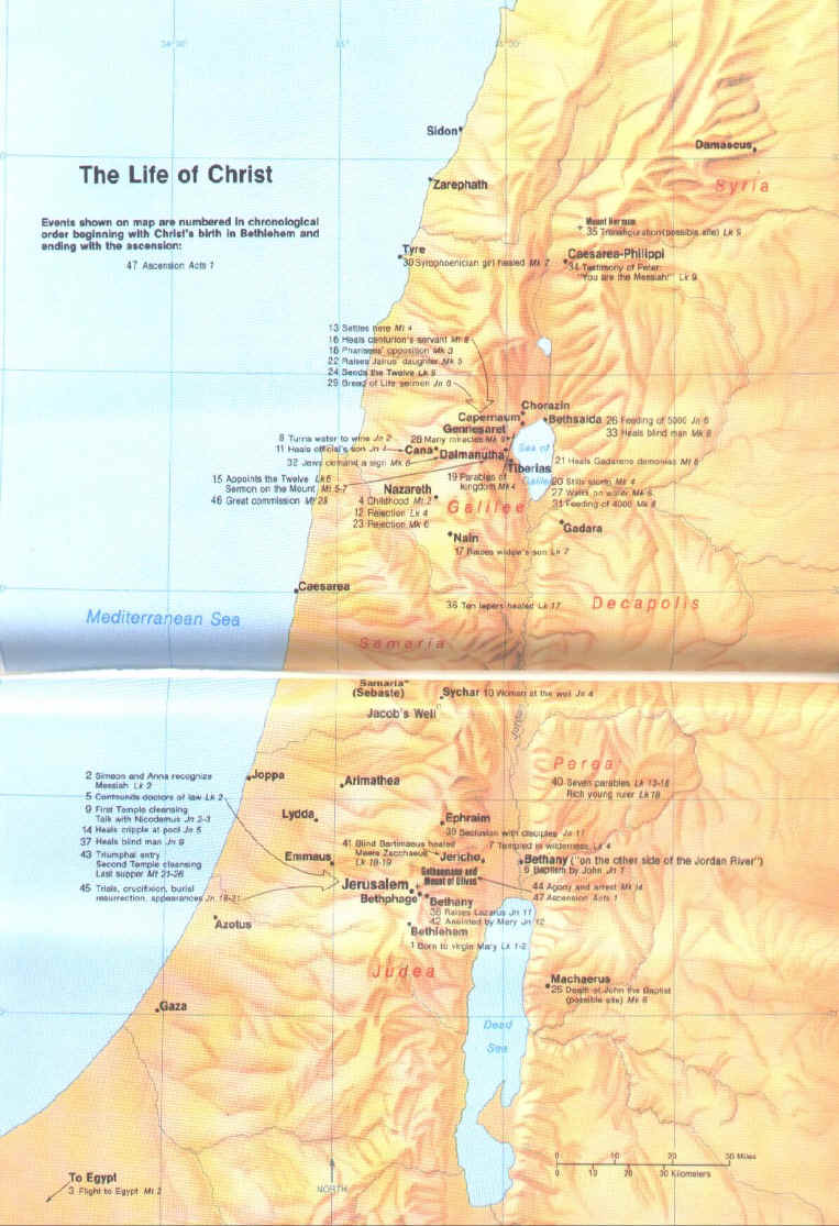 The Life Of Jesus Christ Bible Land Maps From All Creatures Org Map 06 