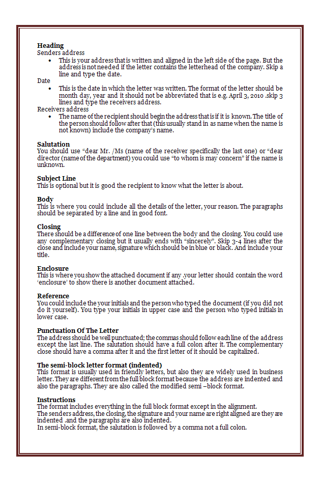 Formal Letter Formats All Docs