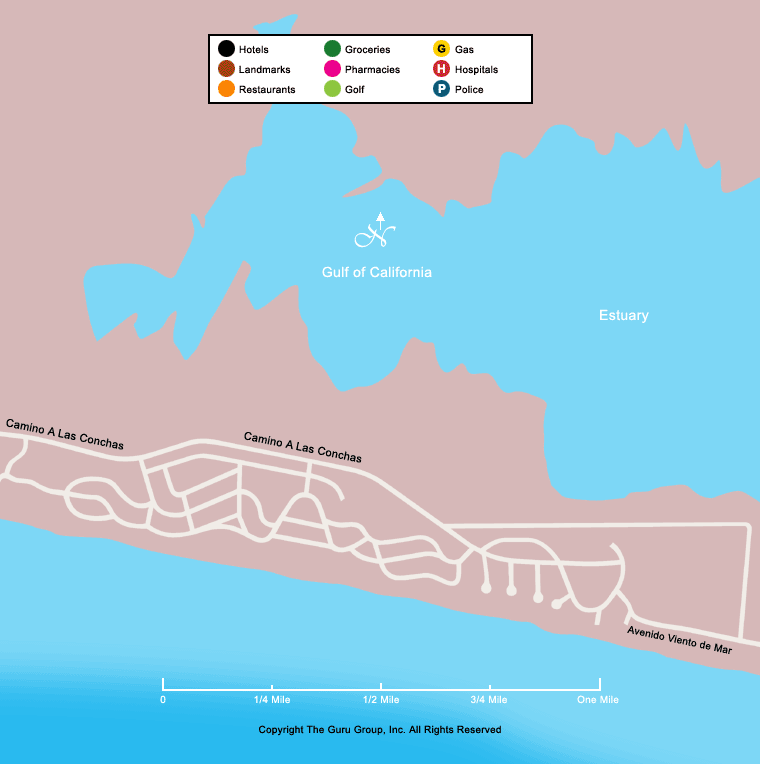 Map Of Rocky Point Mexico Las Conchas 2 Rocky Point Map 7 Lc 2 