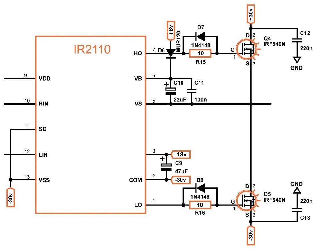 1000w Class D Amplifier Circuit Diagram