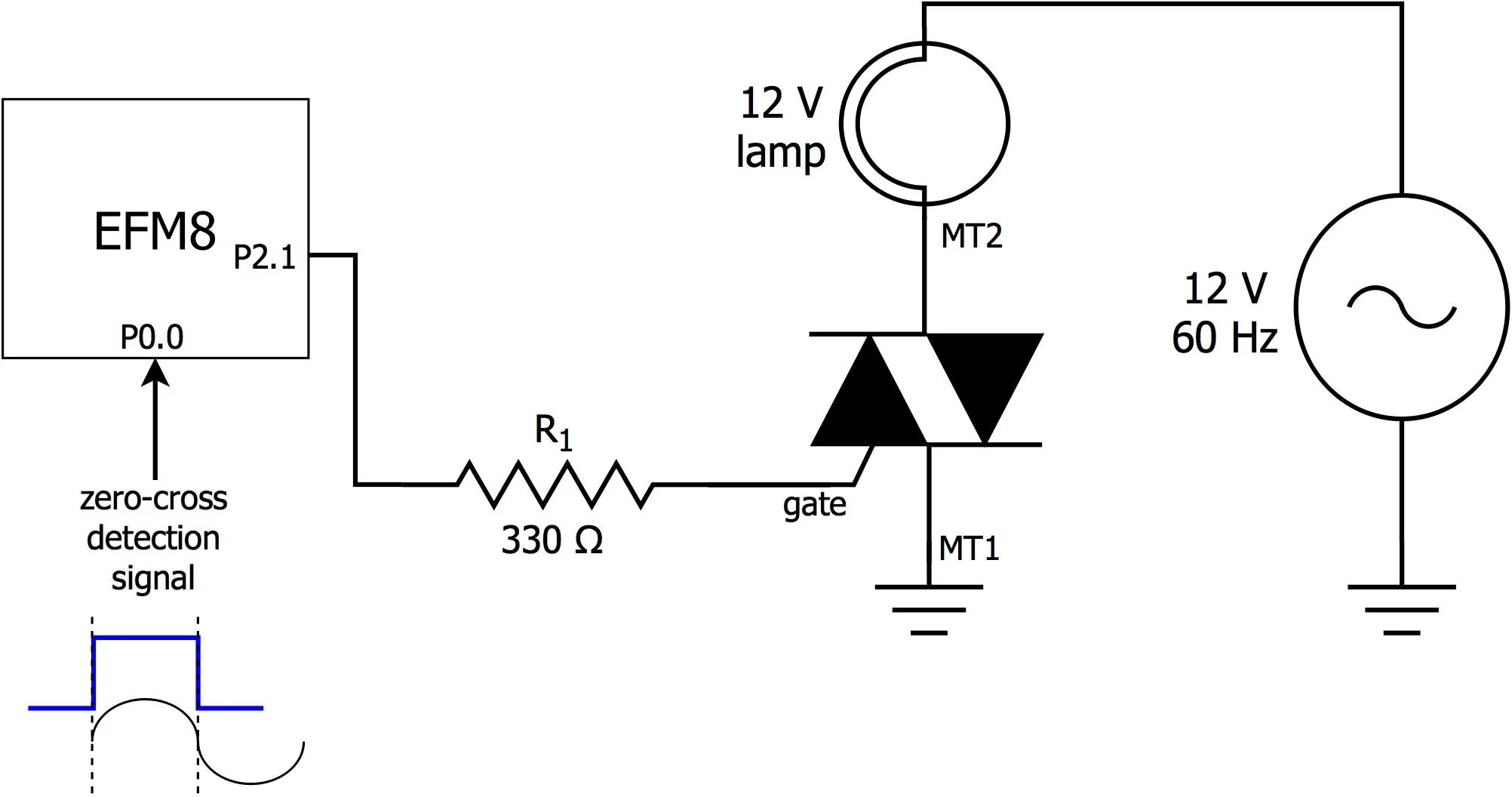 Ambient Light Monitor Using A Triac To Adjust Lamp
