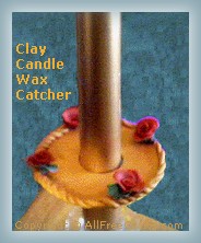 Artisan pinecone candles, in 2 sizes. Clay Candle Wax Catchers