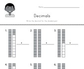 decimal worksheets all kids network