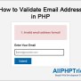 How To Validate Email Address In PHP | All PHP Tricks