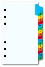 a z index tabs alphabetical tabs a to z tabs for address book loose