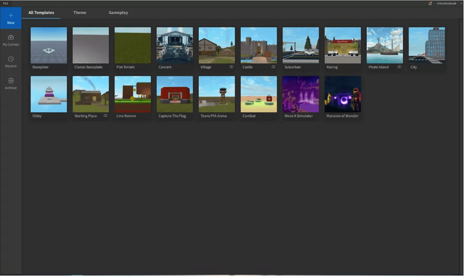 How To Create A Game On Roblox All Tech Nerd Select Template For Game In Roblox Studio.webp