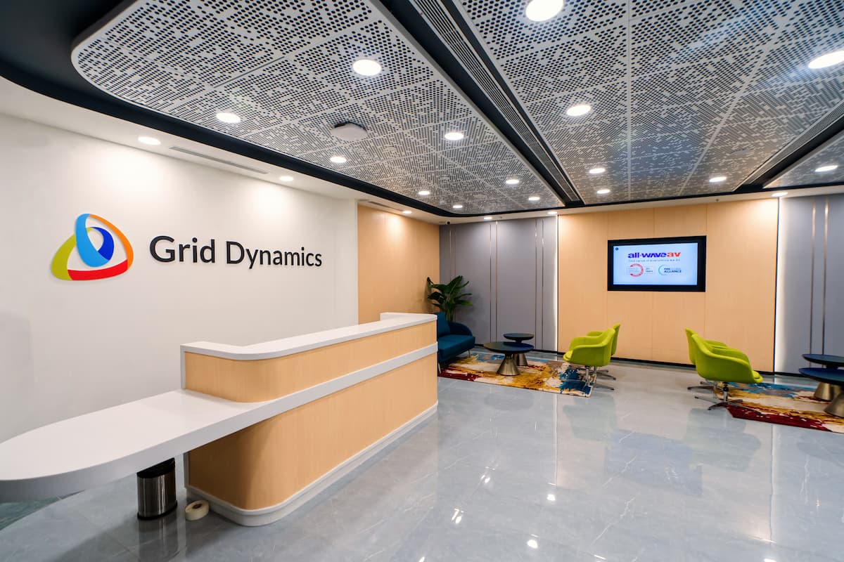 Corporate AV installation at Grid Dynamics Chennai by Allwave AV Systems