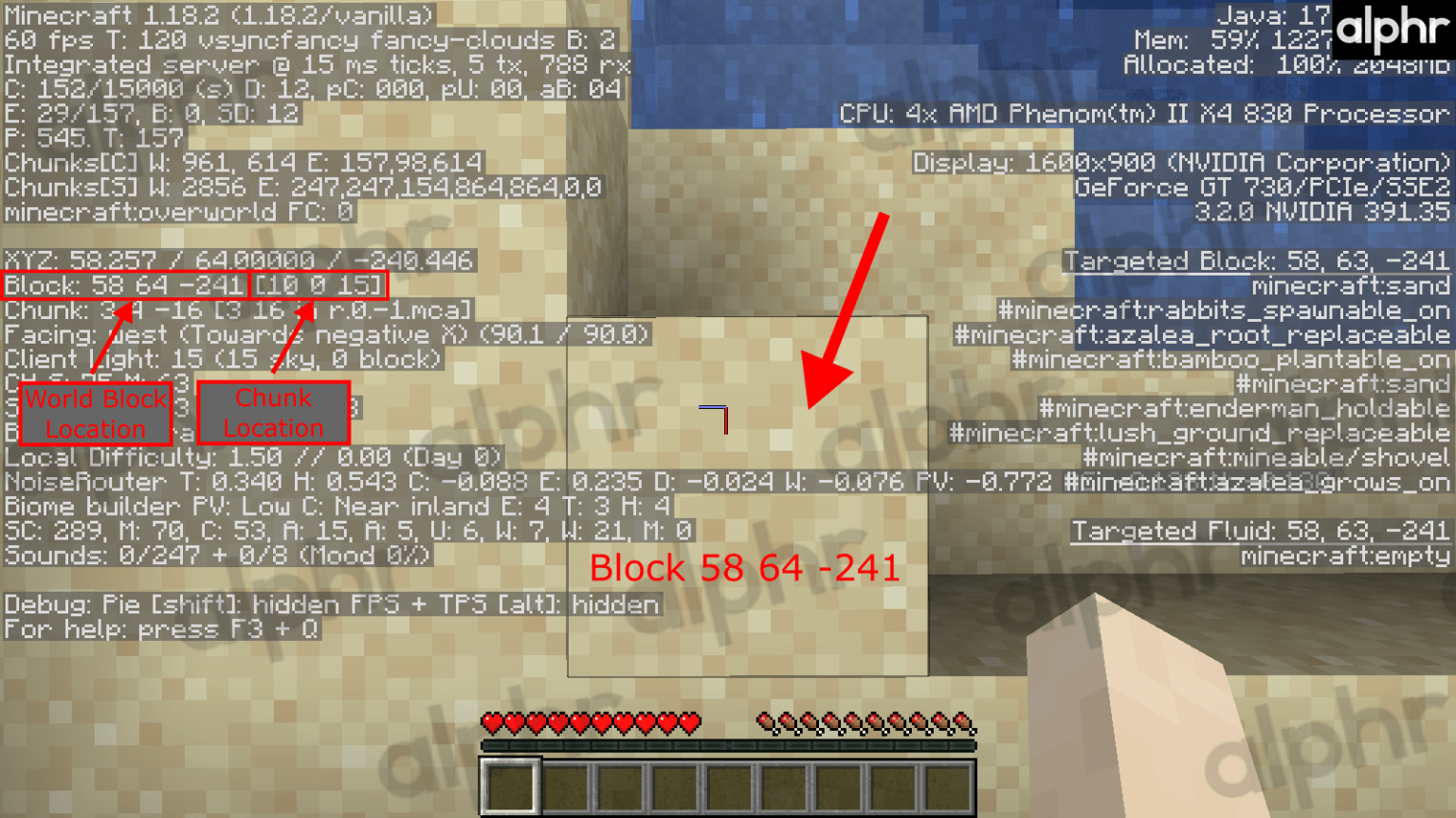 How to View the Coordinates in Minecraft