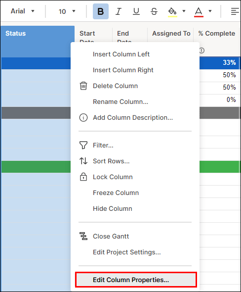smartsheet dropdown
